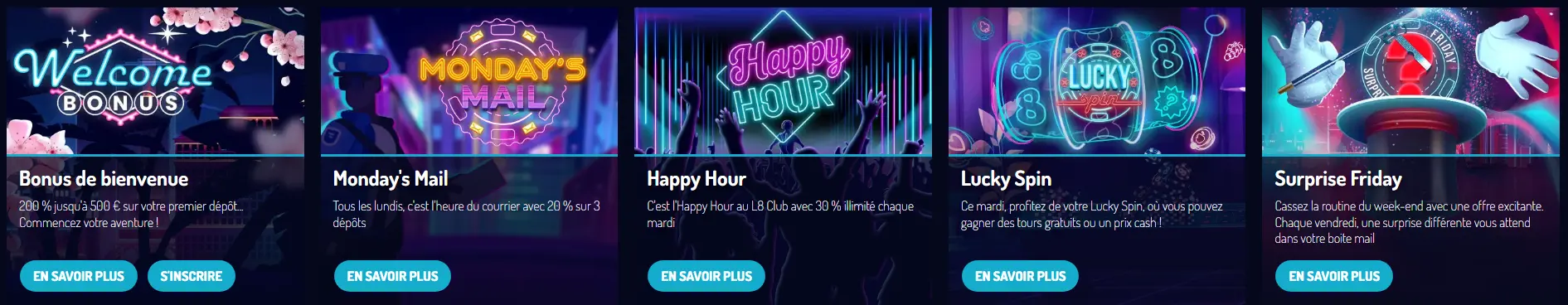 les meilleures promotions au Lucky8