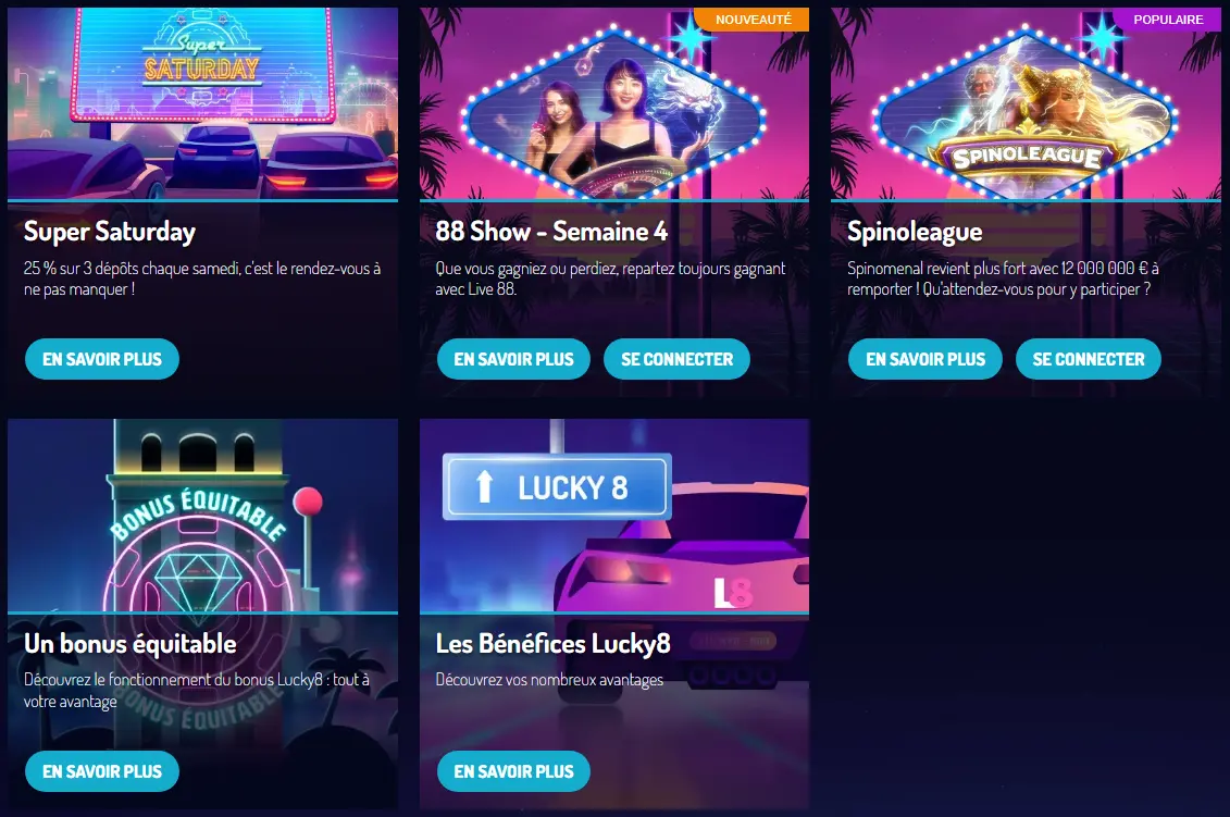 Un bonus équitable au Lucky8
